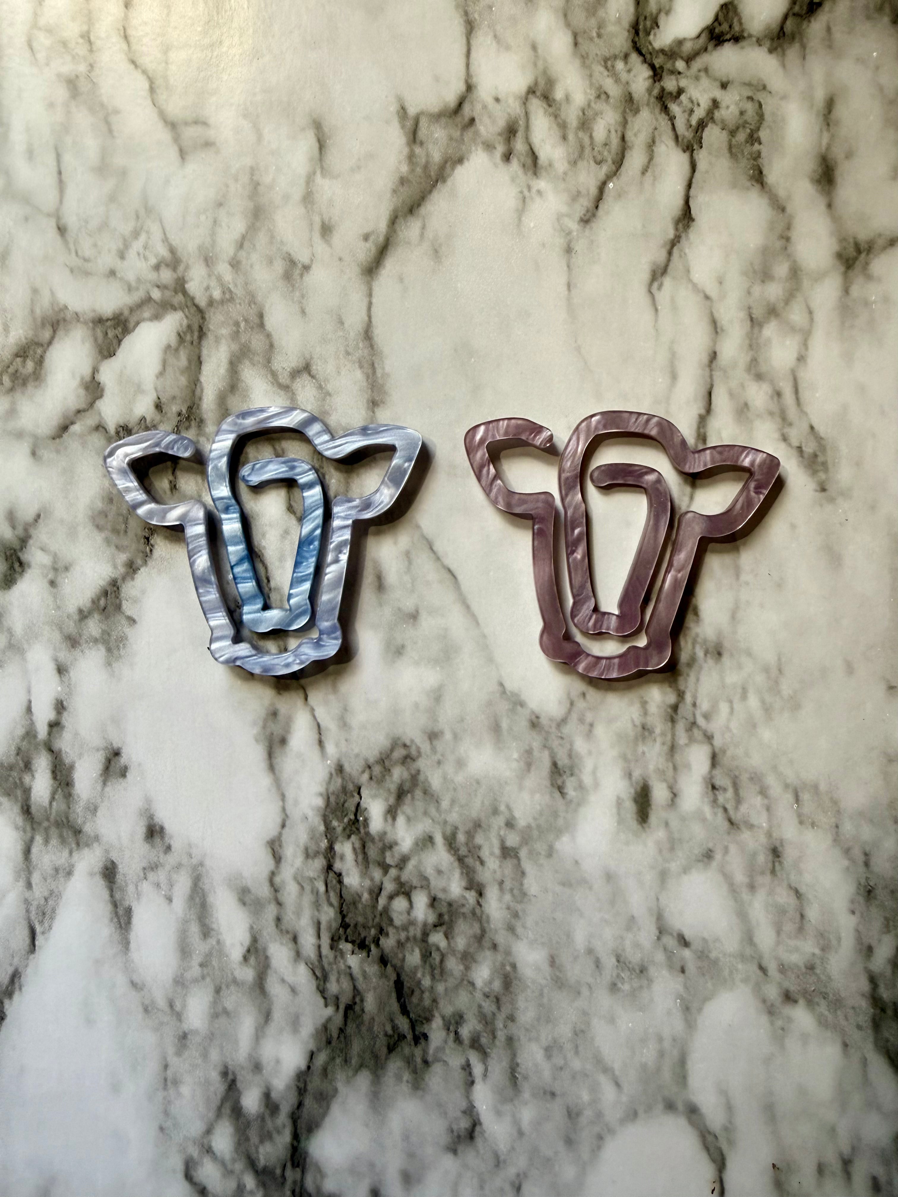 Cow Acrylic Paperclip Bookmark