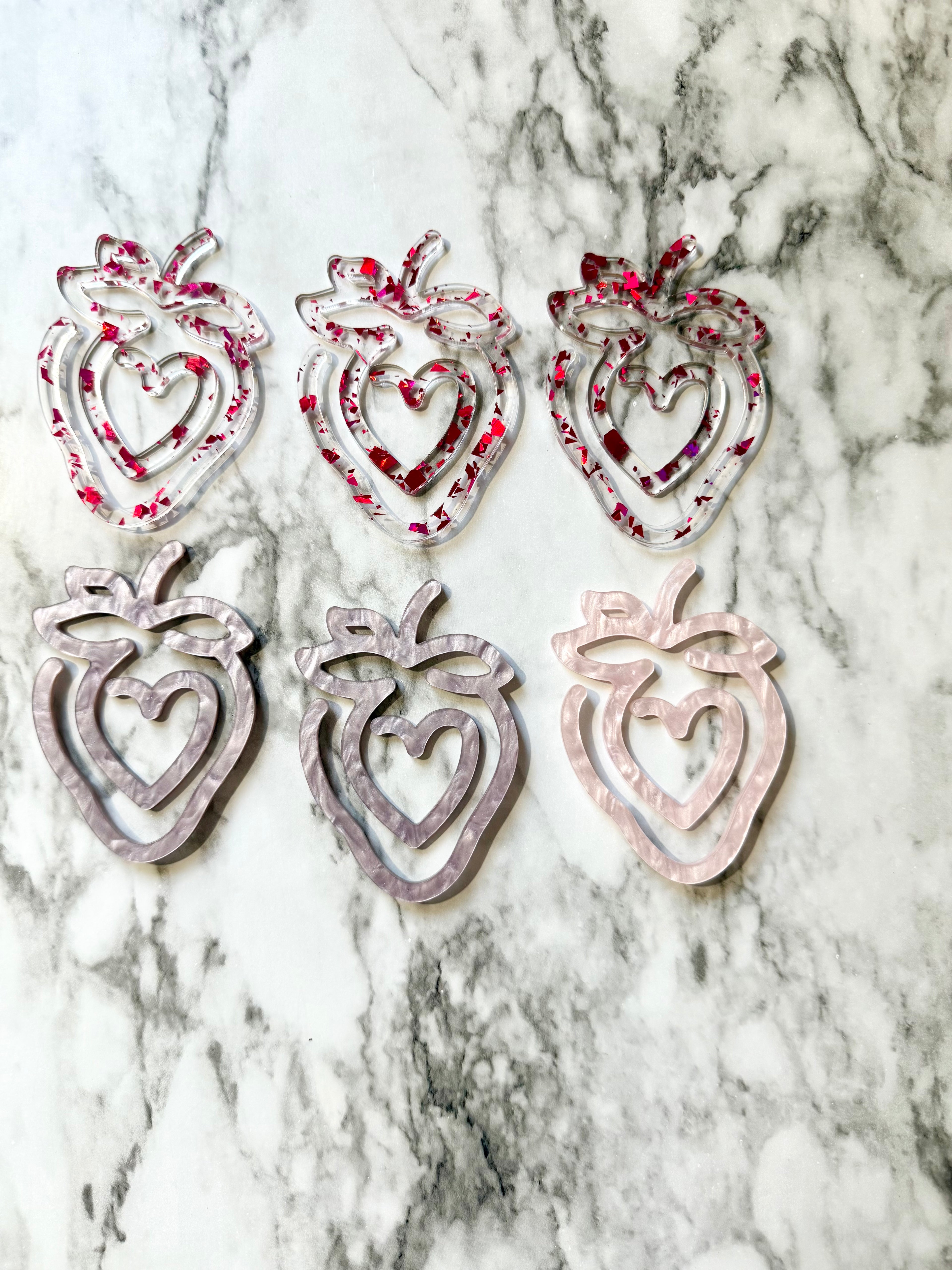 Strawberry Acrylic Paperclip Bookmark