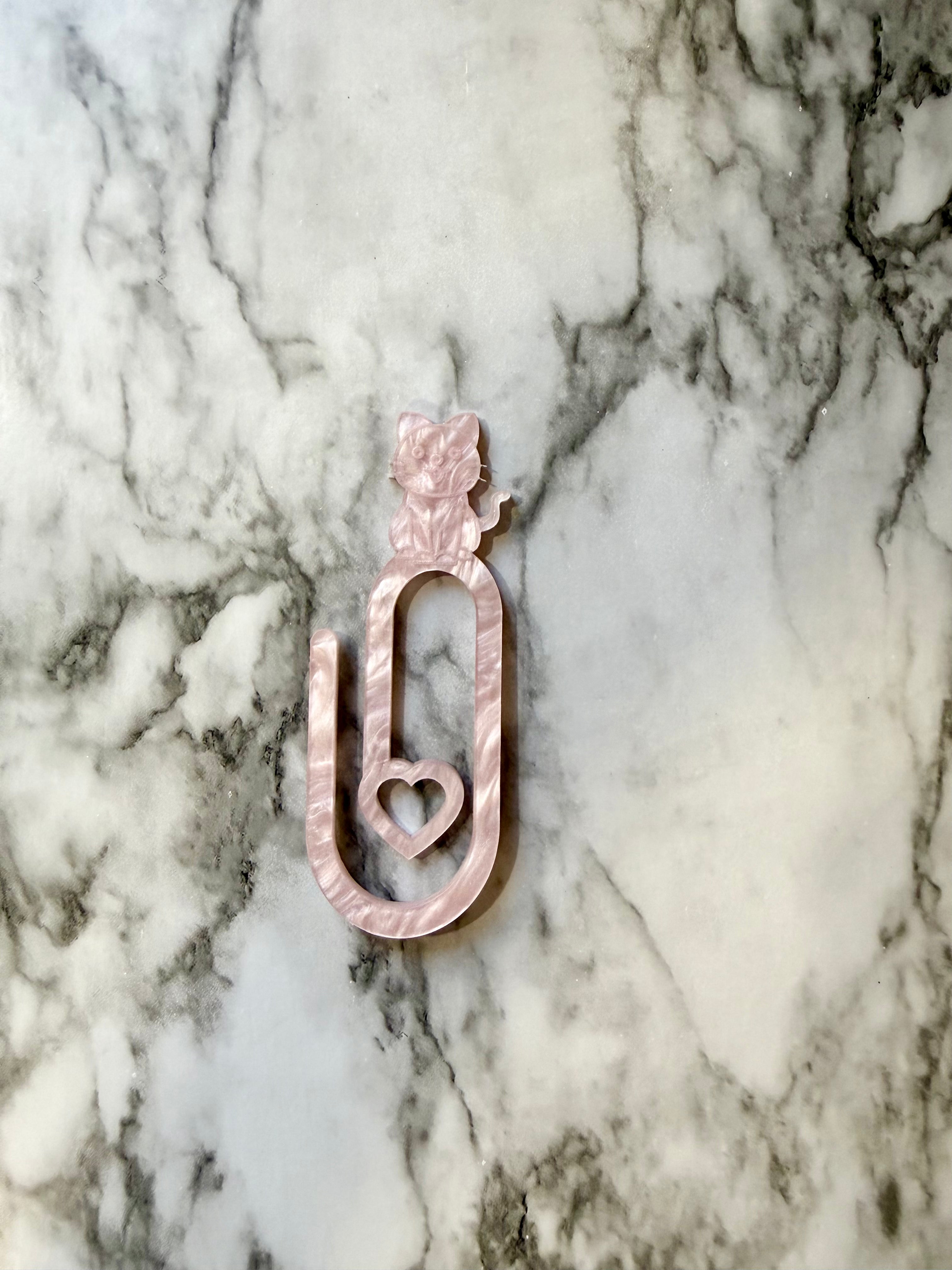 Long Cat Acrylic Paperclip Bookmark