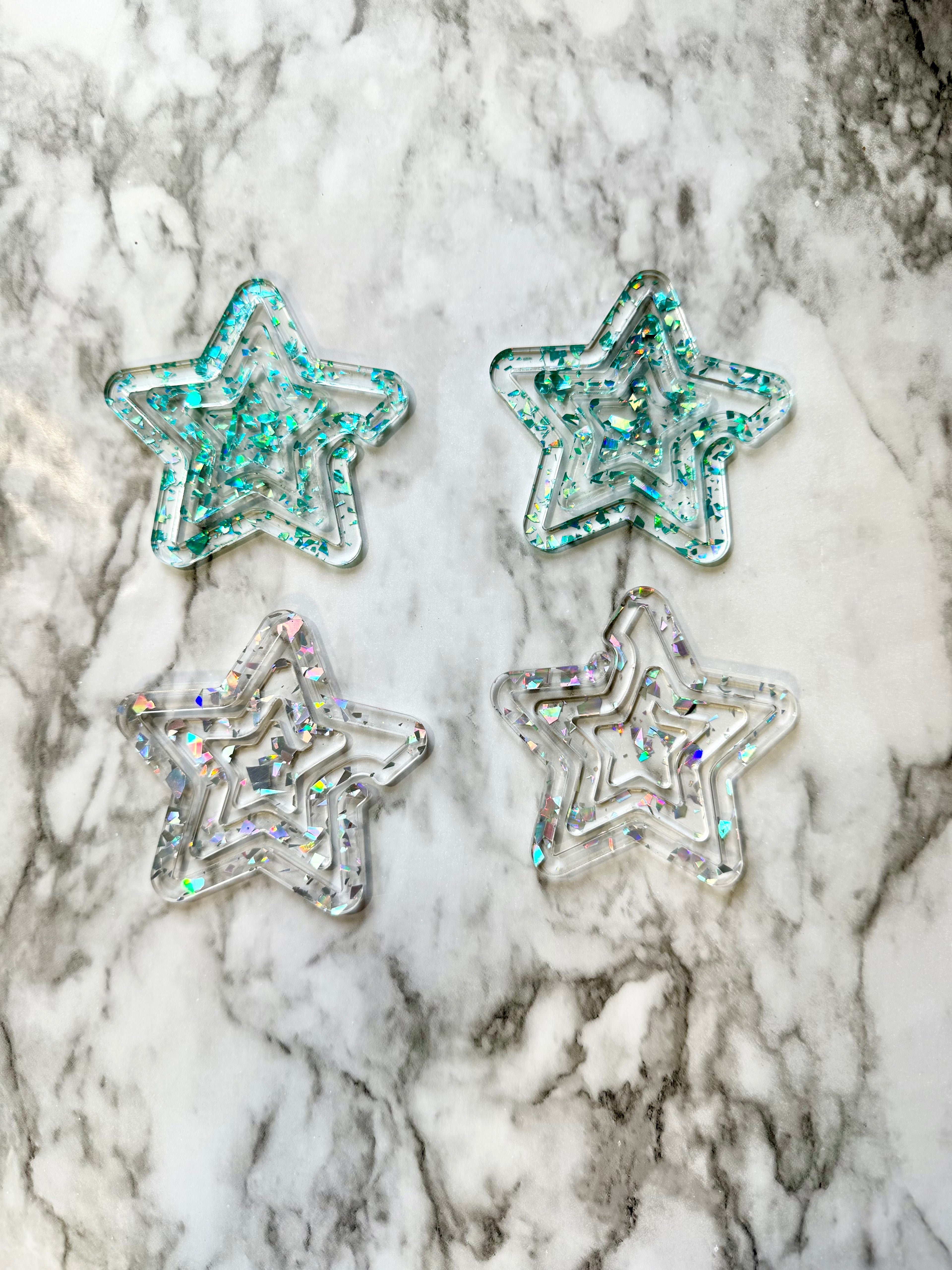 Confetti Star Paperclip Acrylic Bookmark
